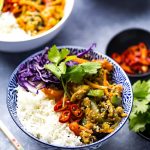 Thai Basil Chicken Bowls with Coconut Rice