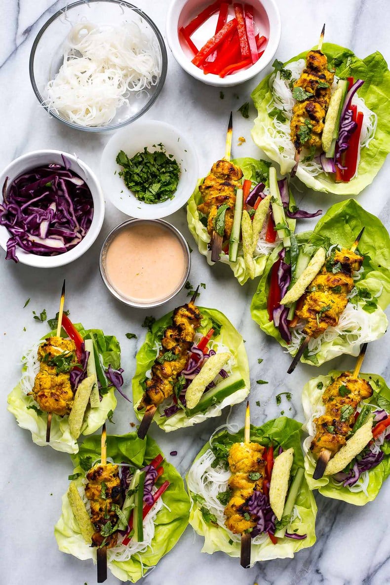 Chicken Satay Lettuce Wraps91 The Girl on Bloor