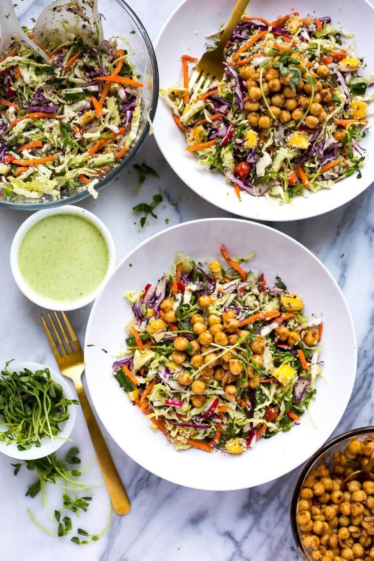 Chickpea Quinoa Power Salad with Jalapeno Dressing | The Girl on Bloor