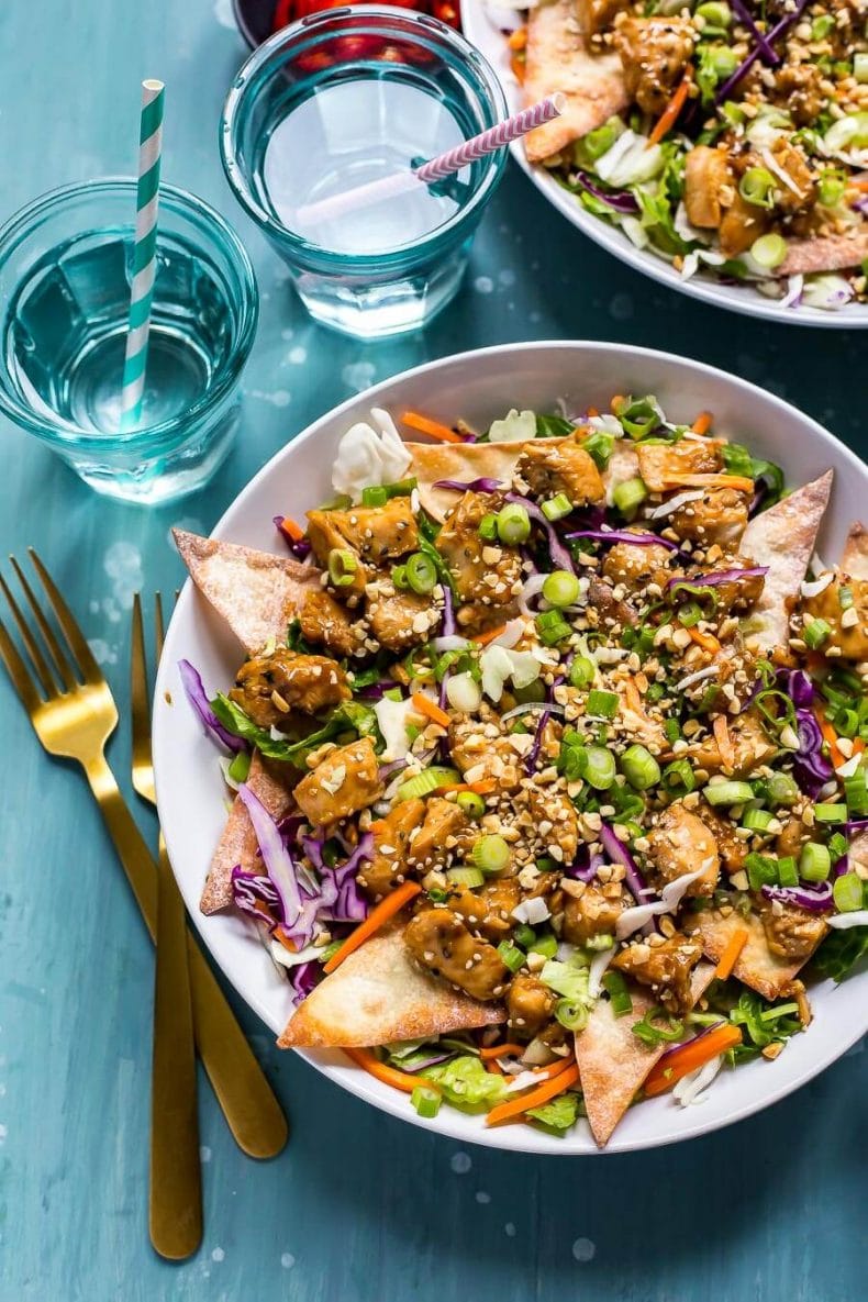 Chicken Wonton Nacho Salad