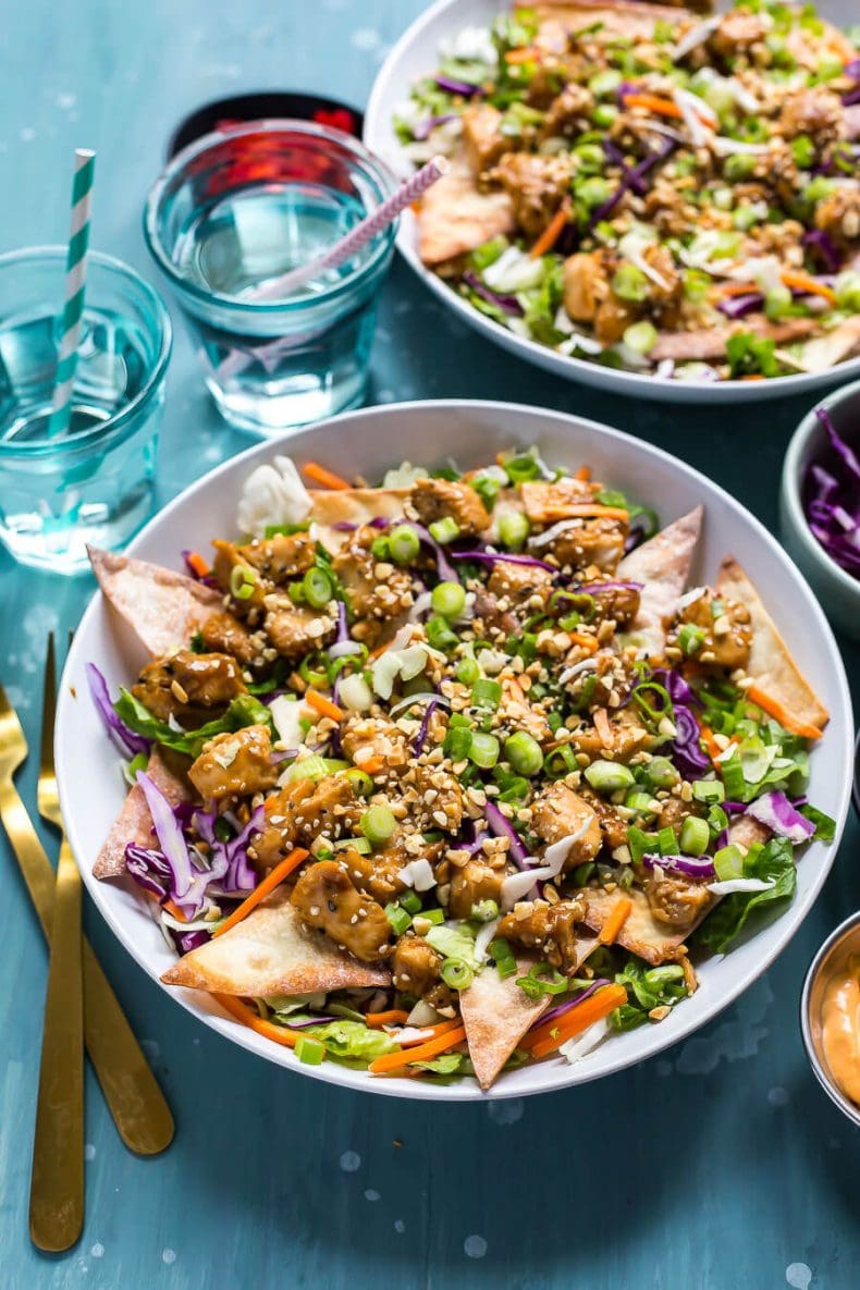 Chicken Wonton Nacho Salad