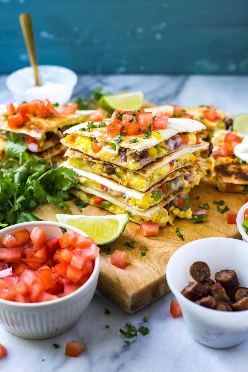 Freezer-Friendly Tex Mex Breakfast Quesadillas