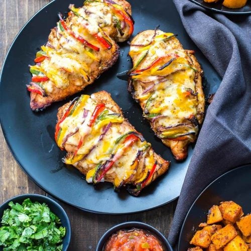 Grilled Hassleback Fajita Stuffed Chicken