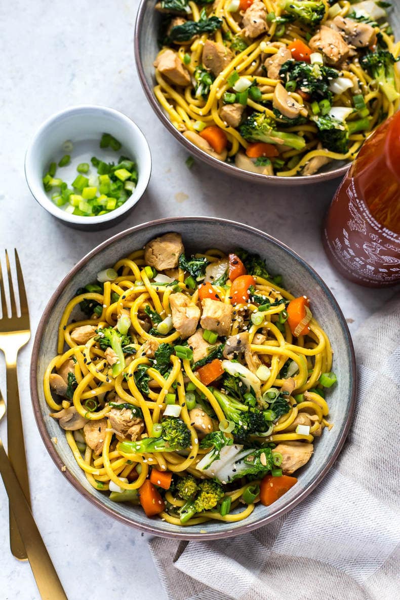 Instant Pot Yakisoba Noodle Bowls