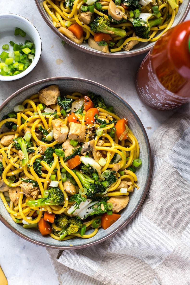 Instant Pot Yakisoba Noodle Bowls