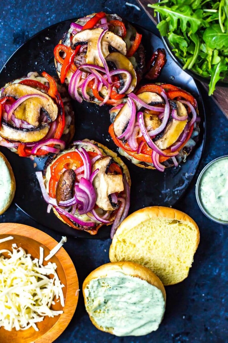 Mediterranean Portobello Beef Burgers The Girl on Bloor