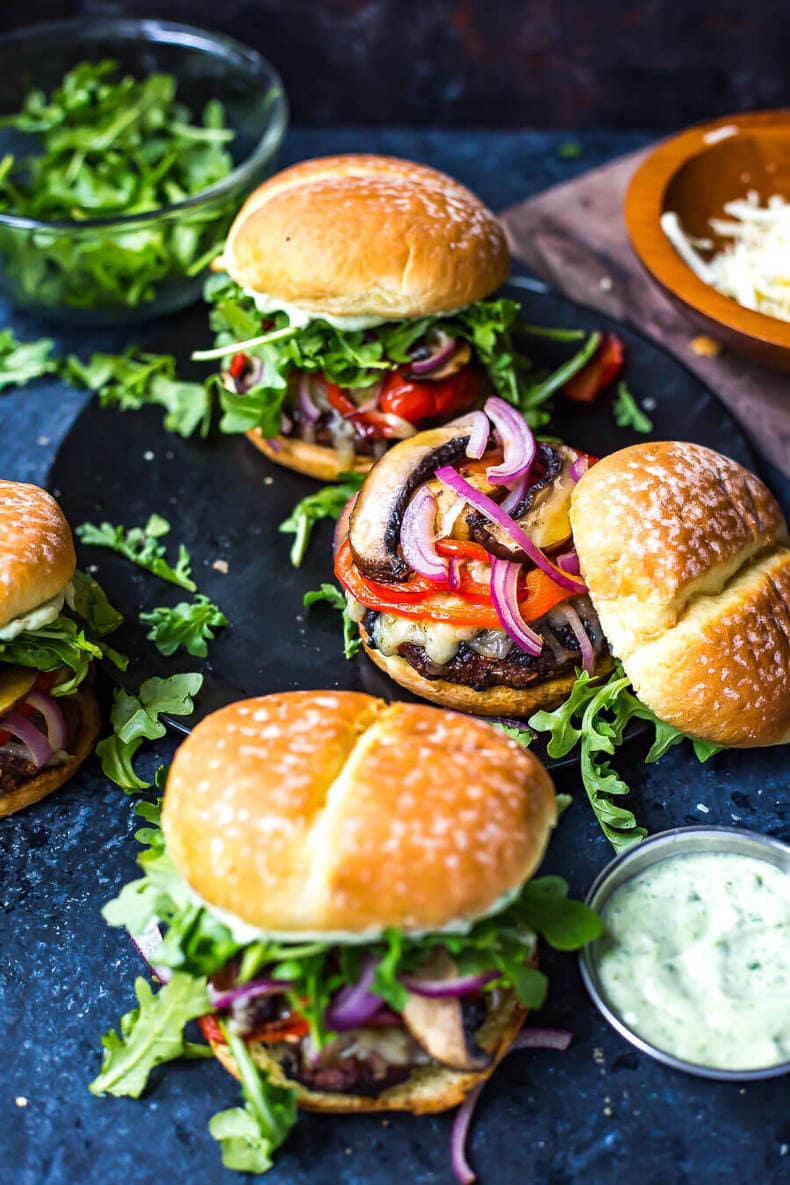 Mediterranean Portobello Beef Burgers The Girl on Bloor