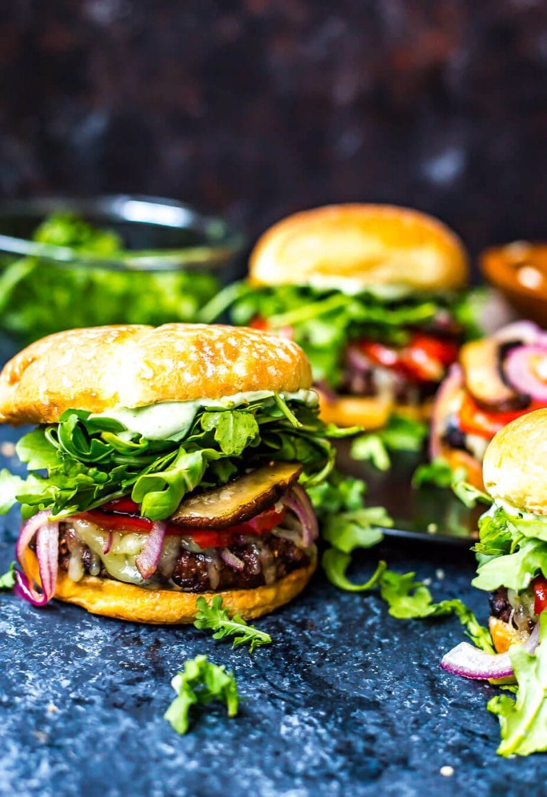 Mediterranean Portobello Beef Burgers The Girl on Bloor