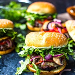 Mediterranean Portobello Beef Burgers