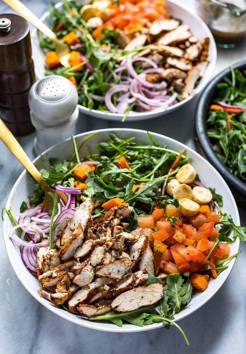 Balsamic Grilled Chicken and Arugula Salad