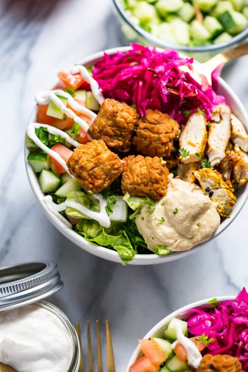 Fun & Easy Chicken Falafel Buddha Bowls