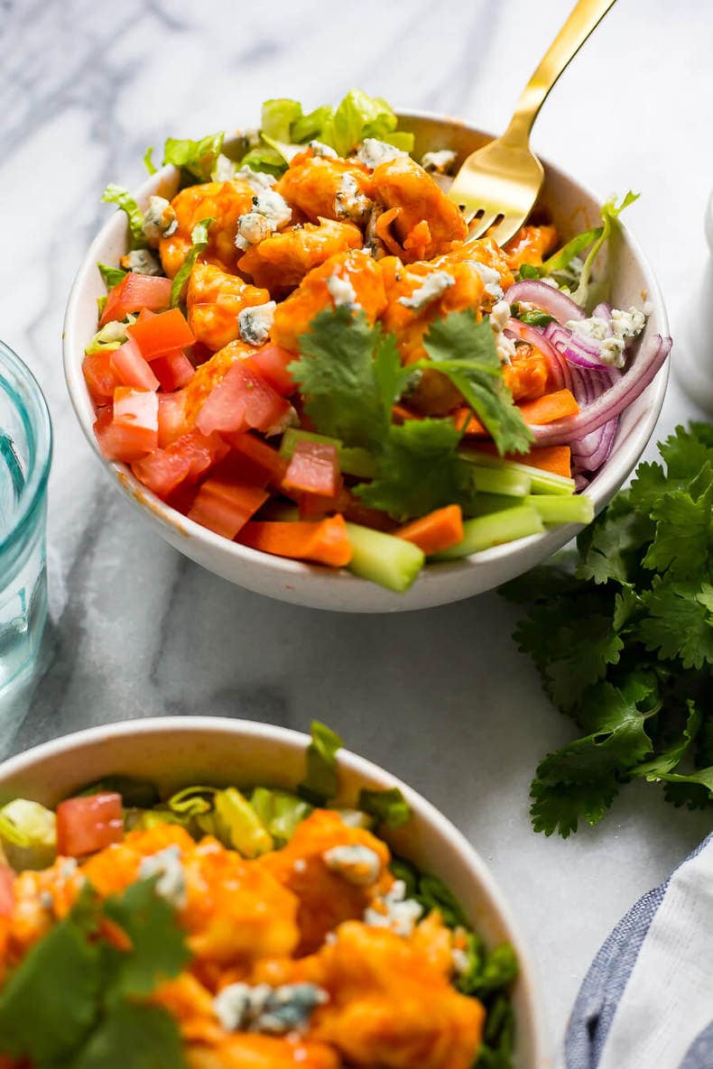 Meal Prep Buffalo Chicken Burrito Bowls