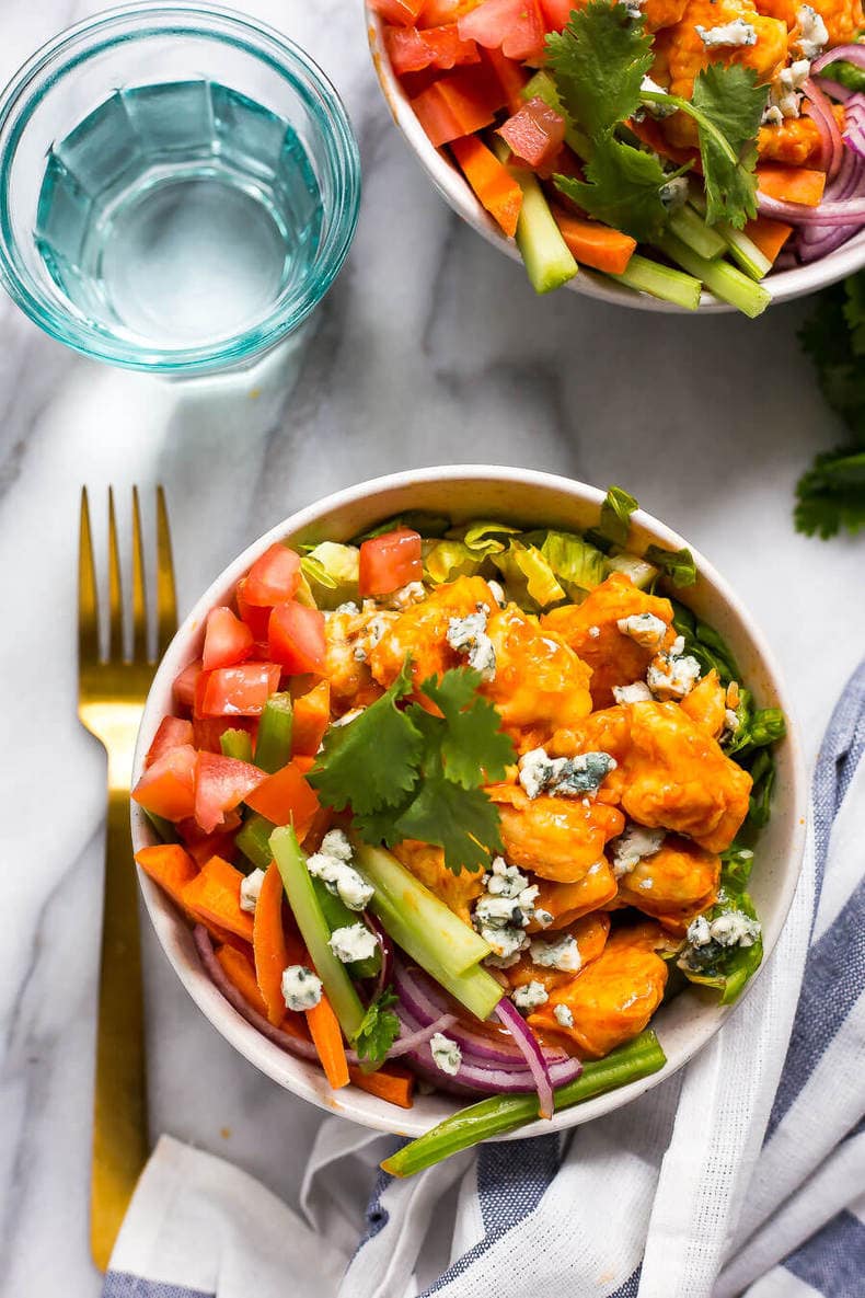 Meal Prep Buffalo Chicken Burrito Bowls