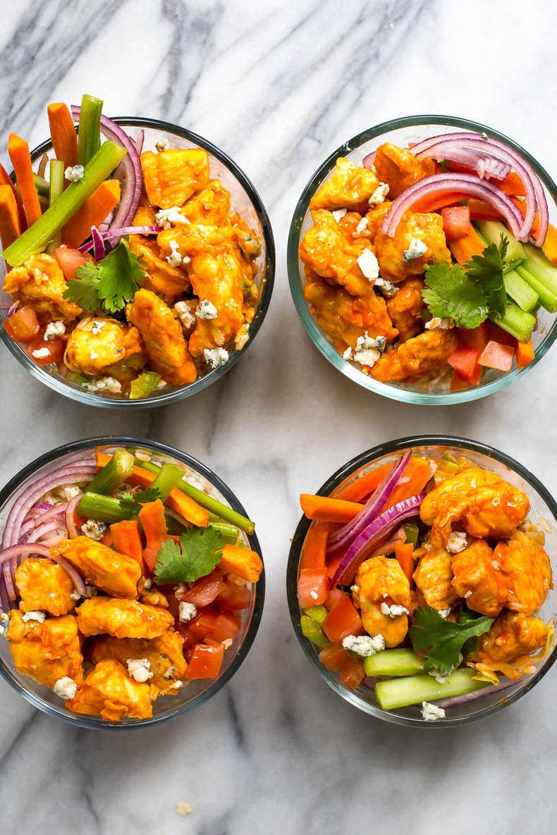 Meal Prep Buffalo Chicken Burrito Bowls The Girl On Bloor