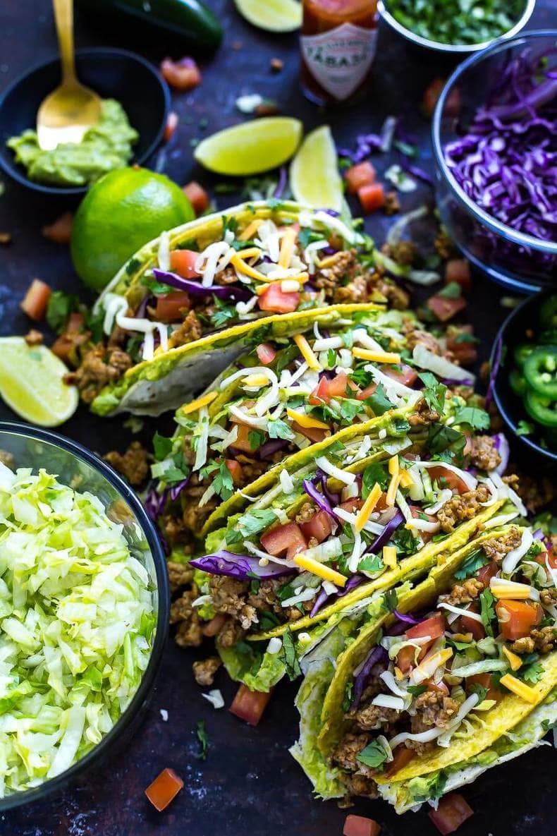 Healthy Double Stacked Turkey Tacos