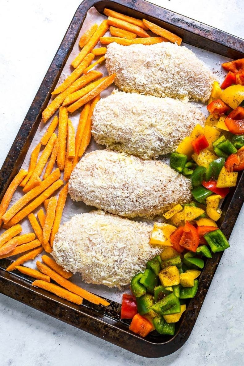 Sheet Pan Coconut Crusted Chicken