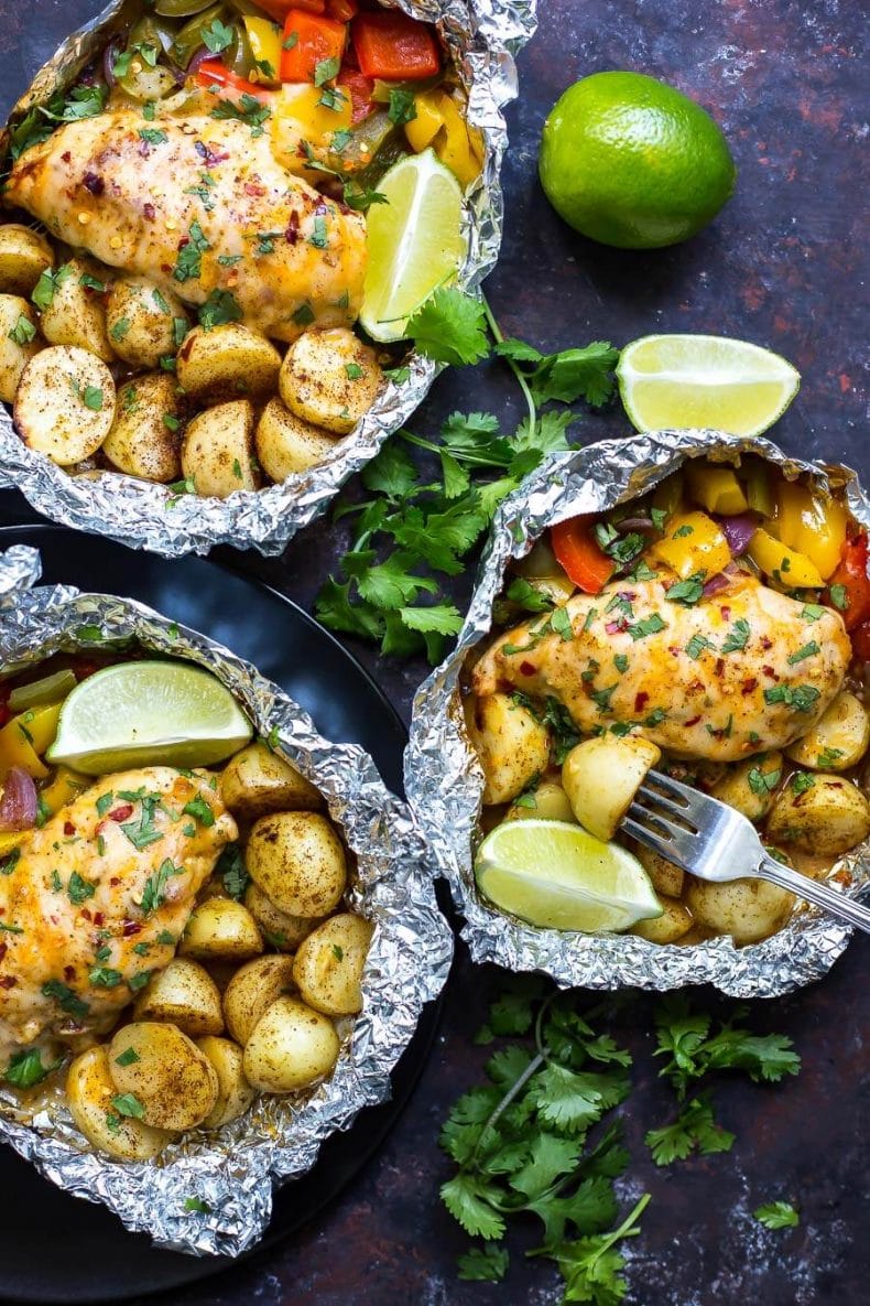 Southwest Chicken Foil Packets with Veggies