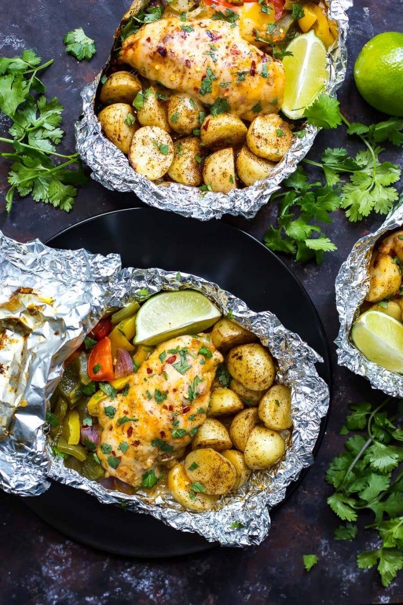 Southwest Chicken Foil Packets with Veggies