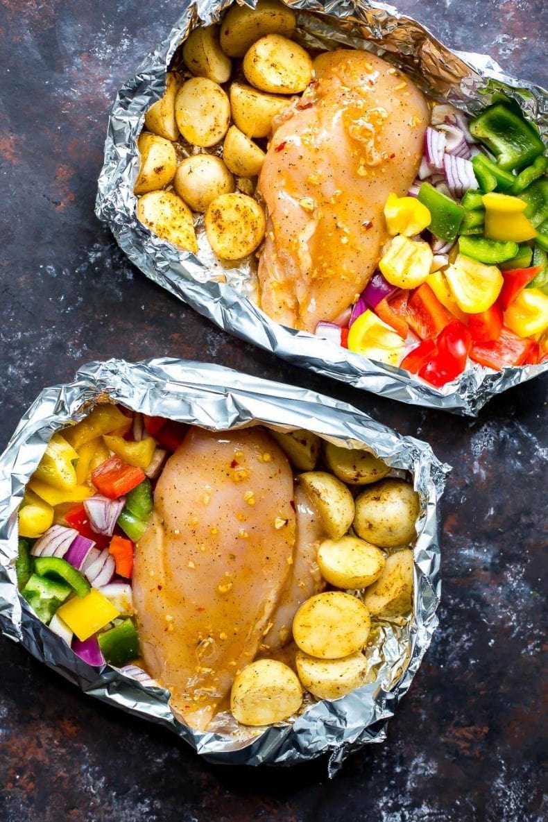 Southwest Chicken Foil Packets with Veggies