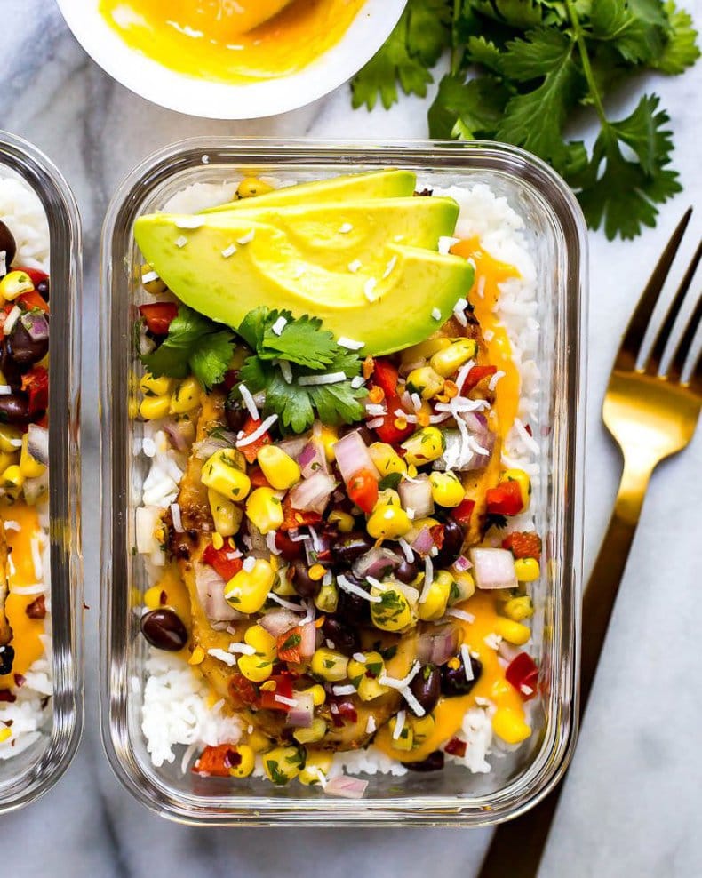 Sweet Chili Chicken Meal Prep Bowls | The Girl on Bloor