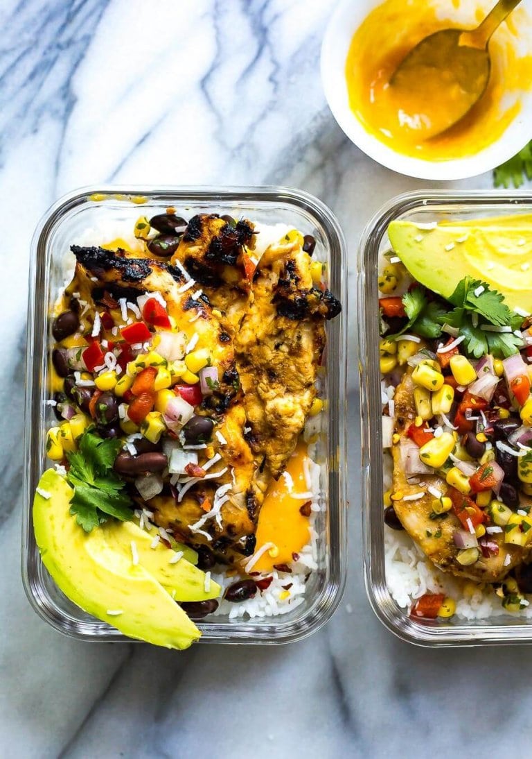 Coconut Mango Chicken Meal Prep Bowls The Girl on Bloor