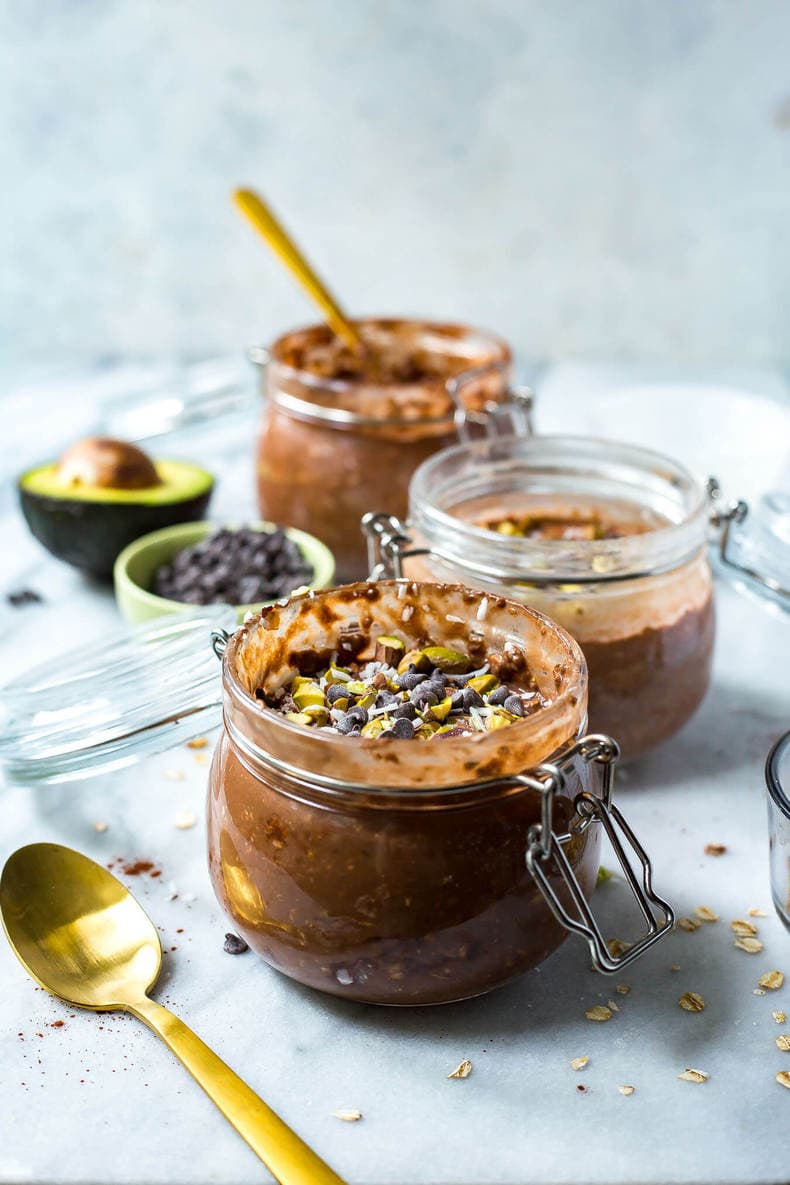 Chocolate Avocado Overnight Oats