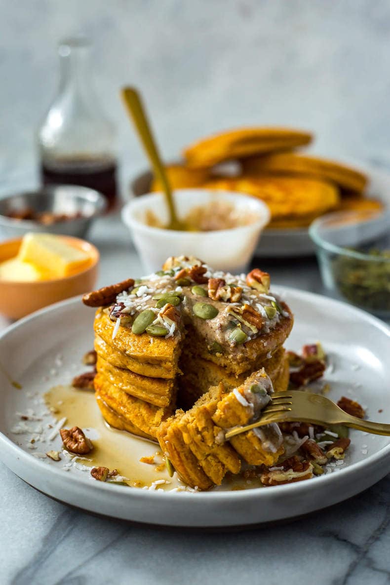 Pumpkin Protein Pancakes (Gluten Free)