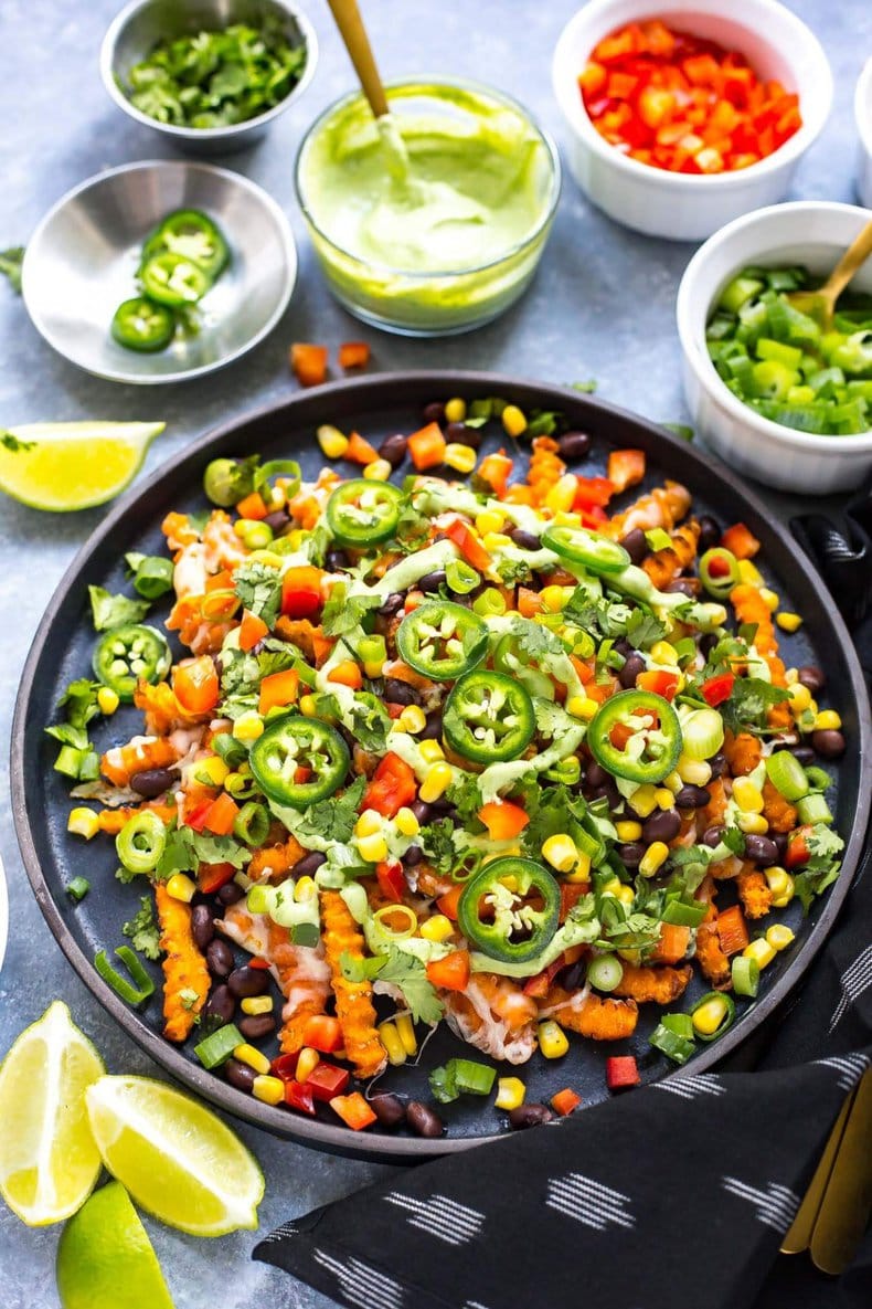 Easy Loaded Tex Mex Sweet Potato Fries