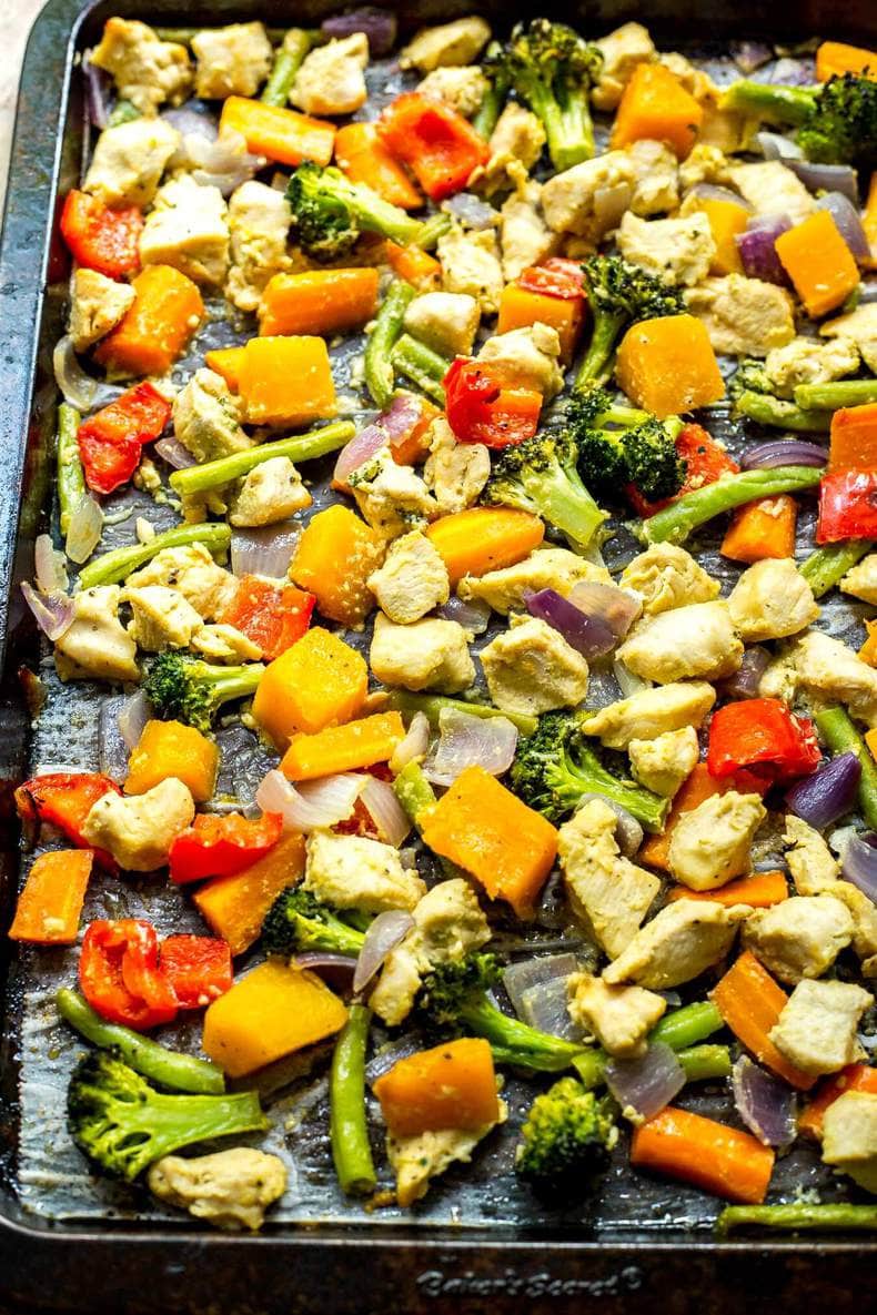 One Pan Honey Mustard Chicken and Vegetables