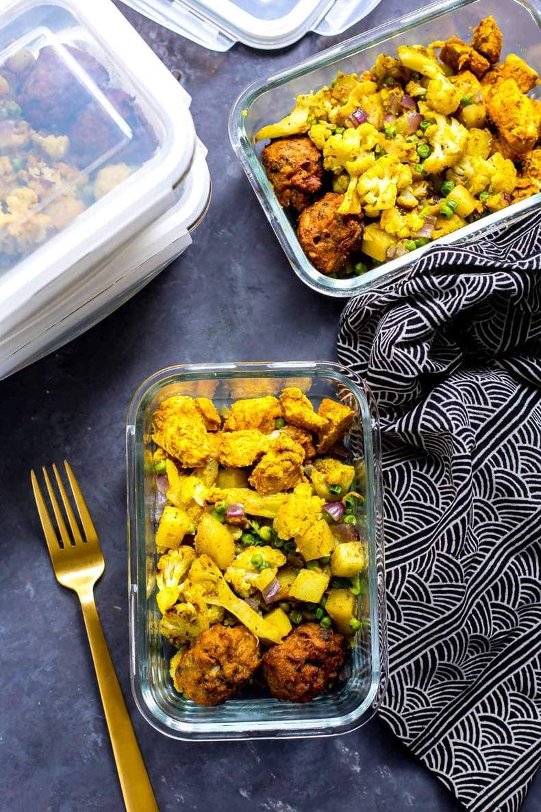 Meal-Prep Curried Chicken Bowls