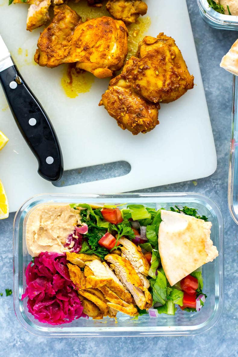 Chicken Shawarma Meal Prep Bowls