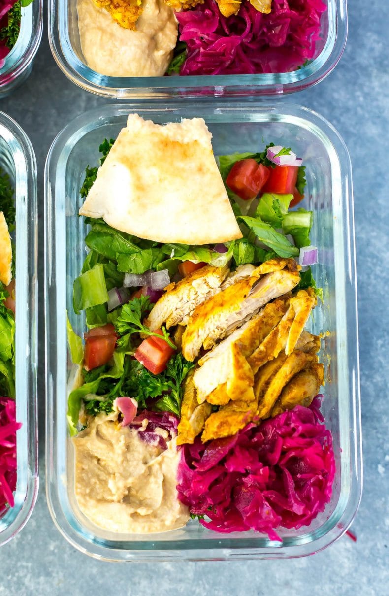 Chicken Shawarma Meal Prep Bowls