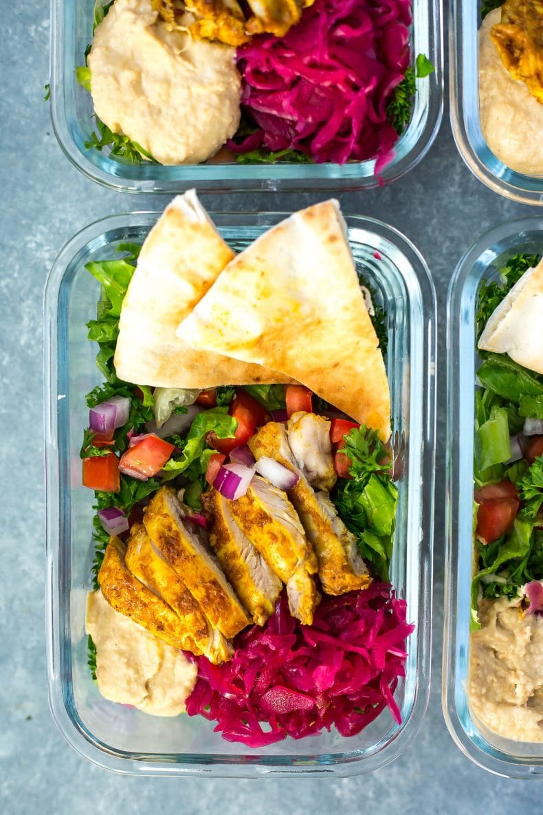 Chicken Shawarma Meal Prep Bowls