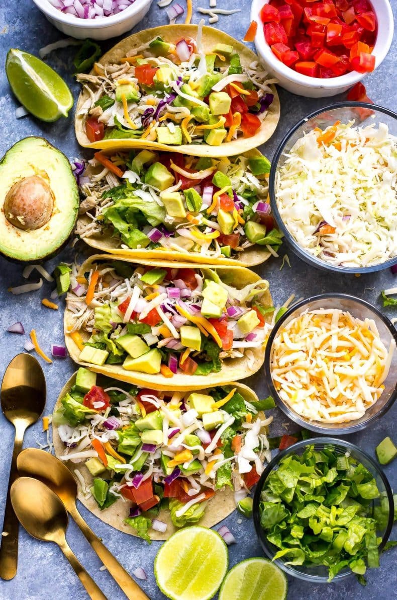 Instant Pot Cilantro Lime Pulled Chicken Tacos