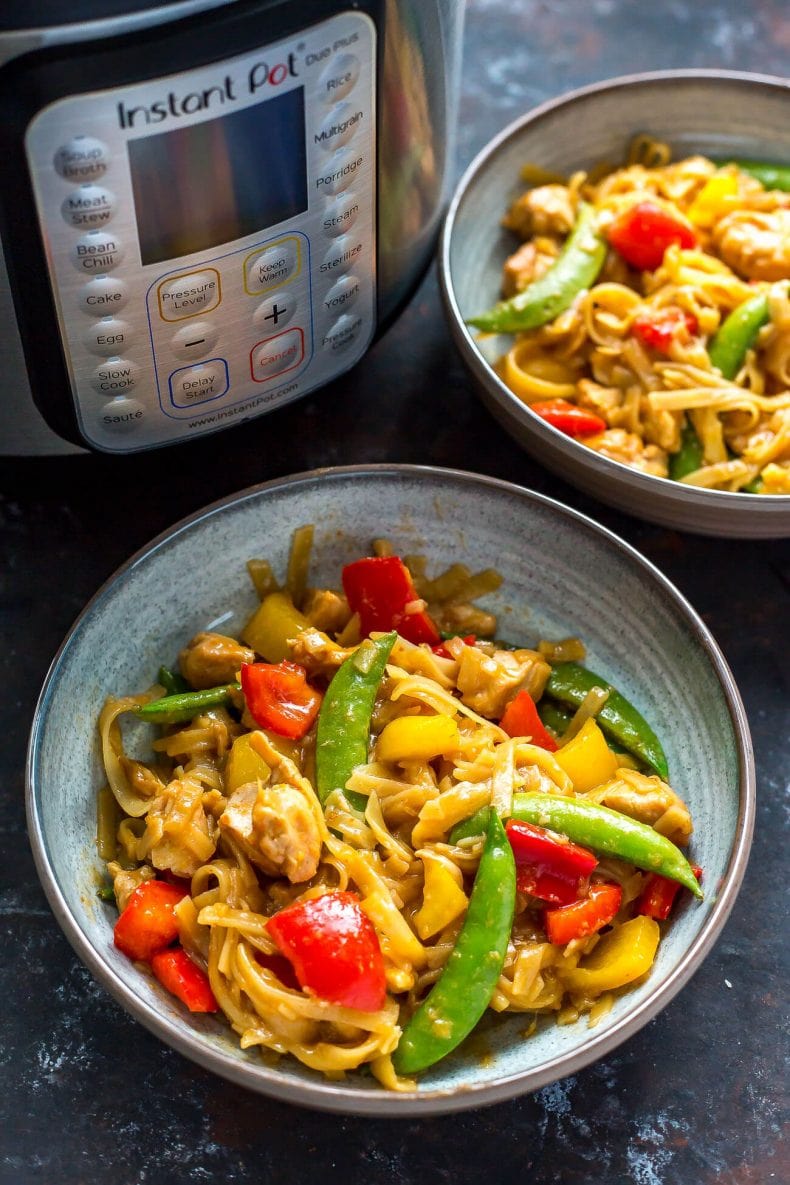 Instant Pot Honey Sesame Chicken Noodle Bowls