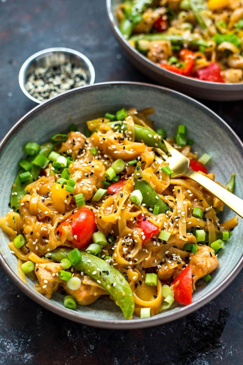 Instant Pot Honey Sesame Chicken Noodle Bowls - The Girl on Bloor