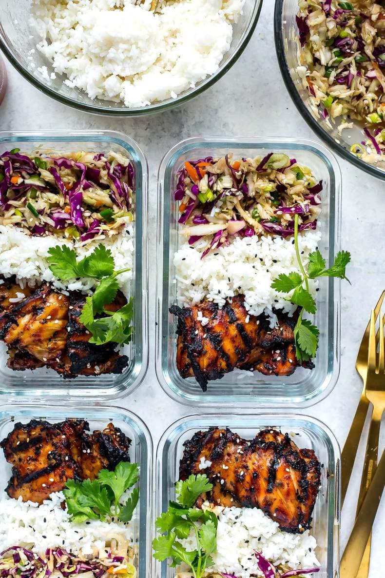 Korean Chicken Meal Prep Bowls