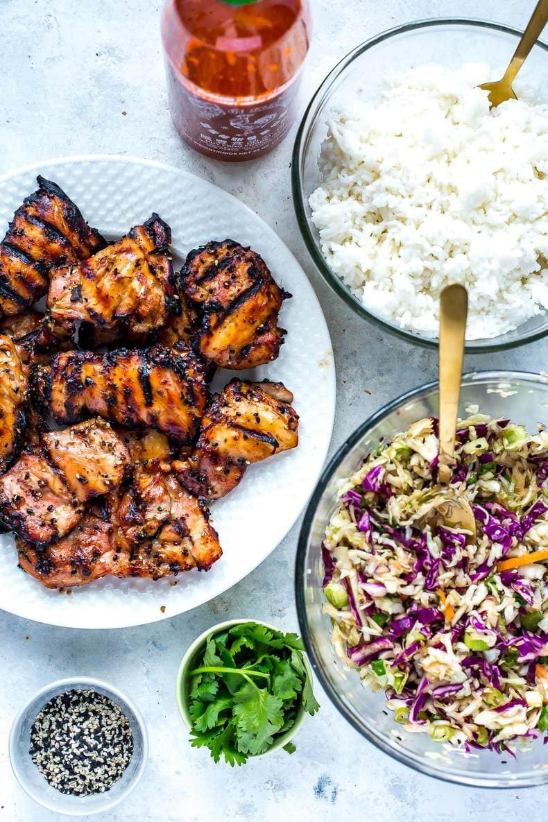 Korean Chicken Rice Bowls