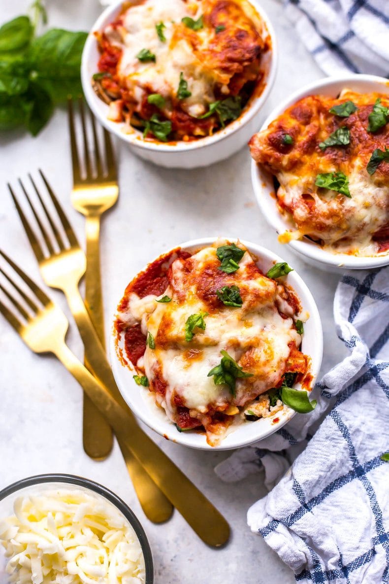 Super Easy Mini Vegetable Lasagna Cups