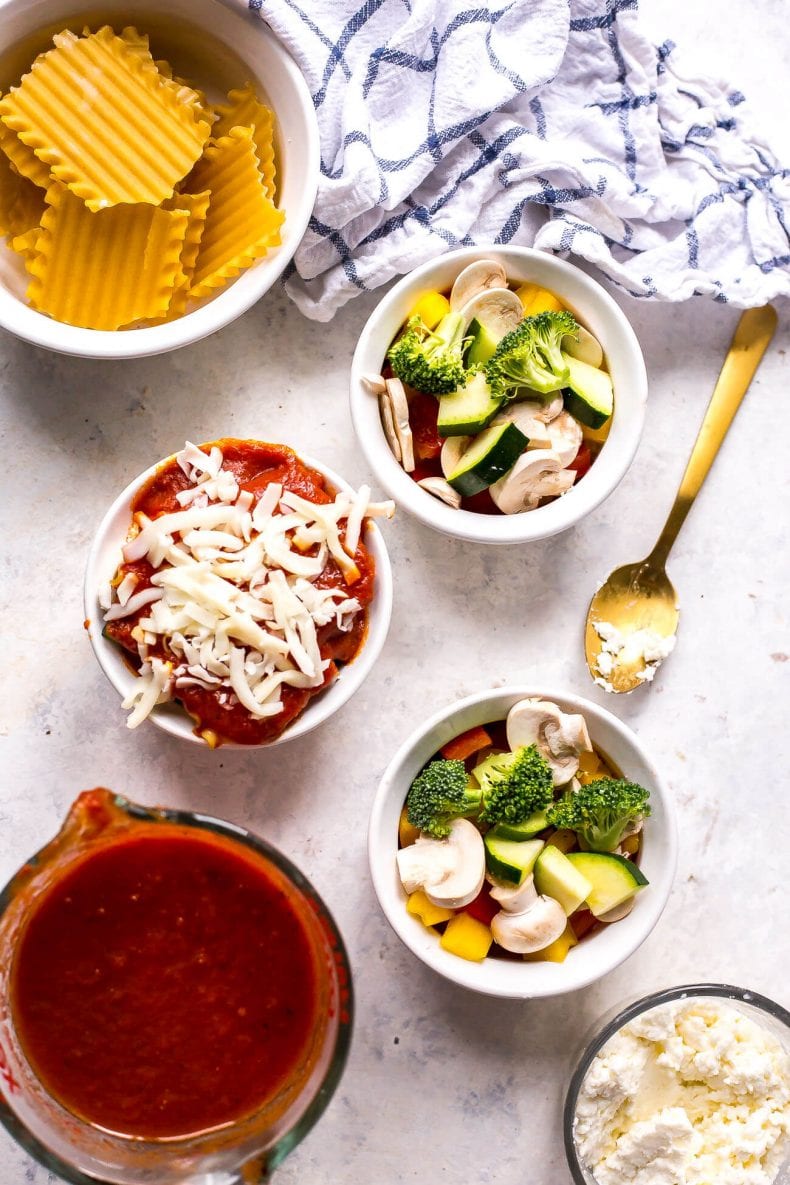 Super Easy Mini Vegetable Lasagna Cups