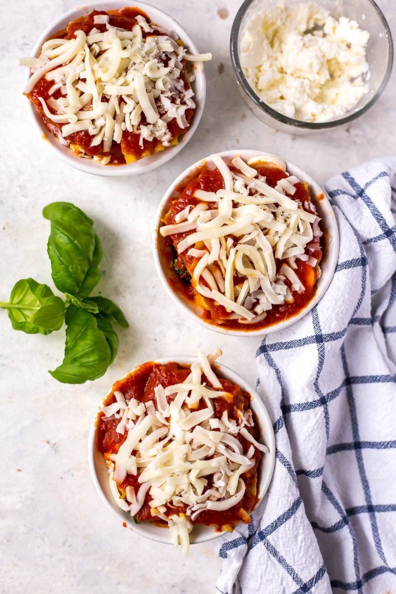 Super Easy Mini Vegetable Lasagna Cups