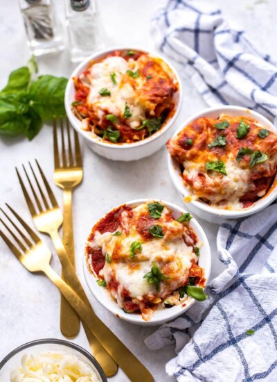 Super Easy Mini Vegetable Lasagna Cups