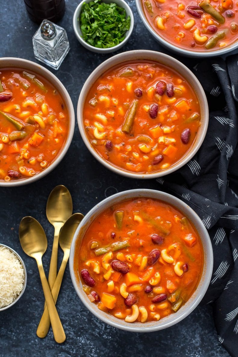 super easy instant pot minestrone soup