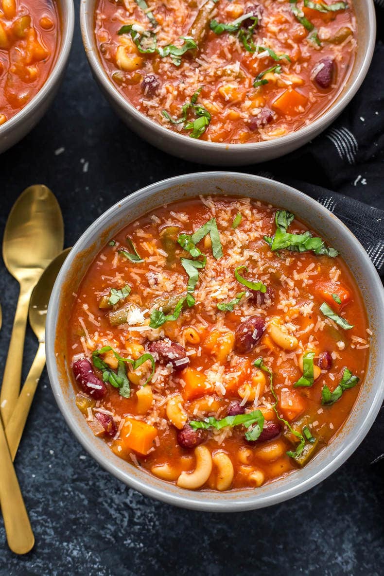 Instant Pot Minestrone Soup {Super Easy} - The Girl on Bloor