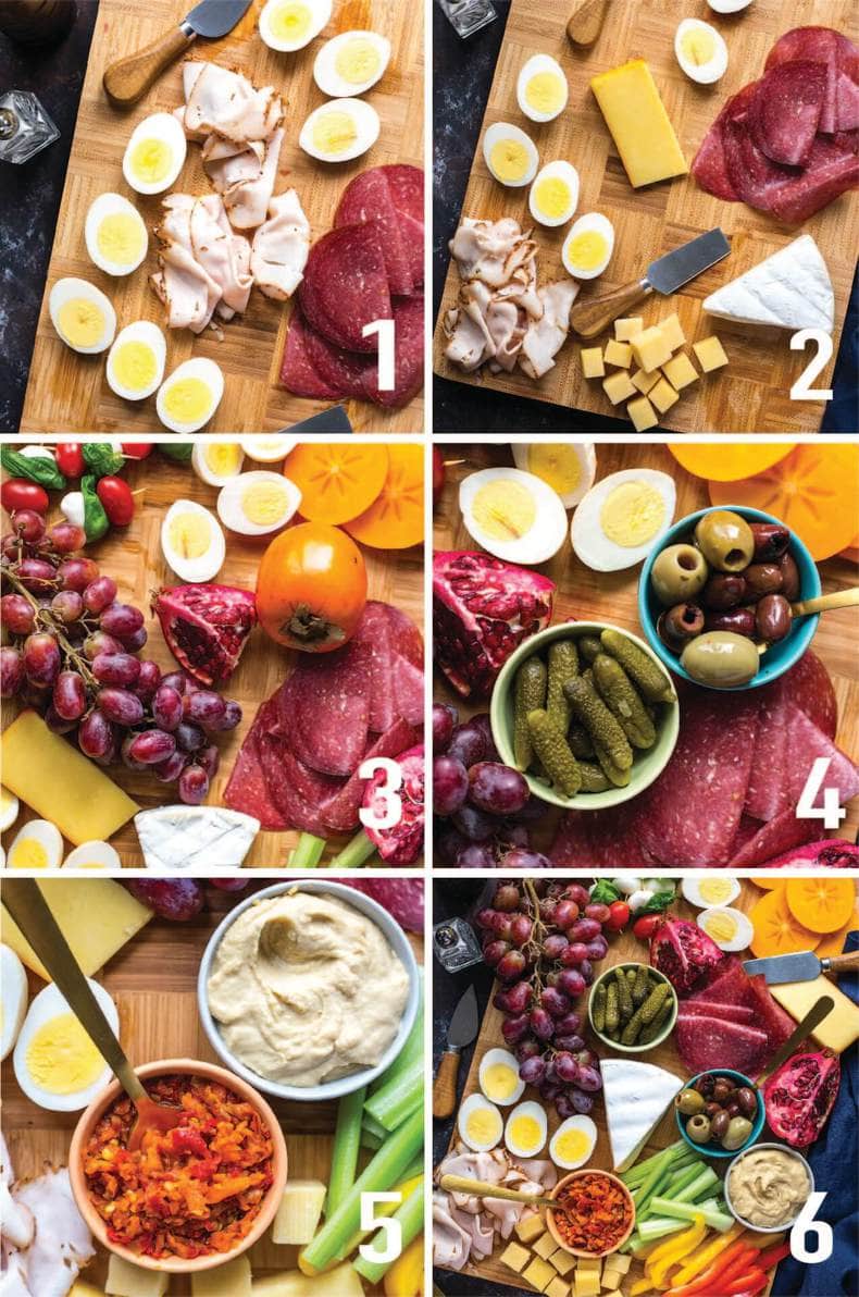 charcuterie board steps