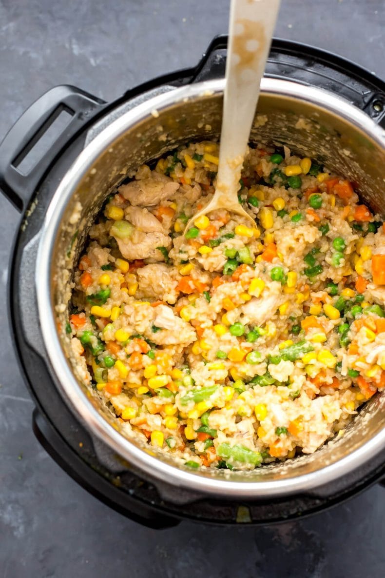 Instant Pot Chicken Fried Rice Meal Prep Bowls-8