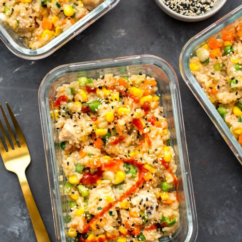 Instant Pot Chicken Fried Rice Meal Prep Bowls - The Girl ...