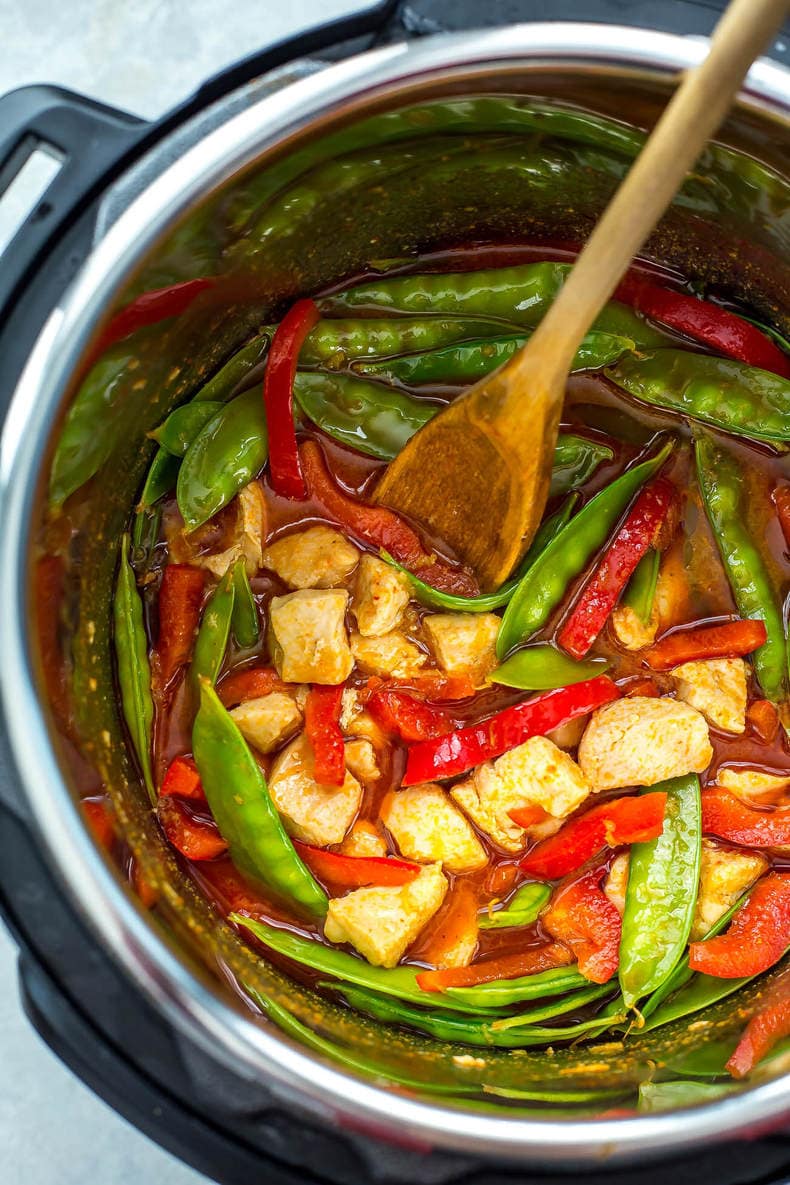 Instant Pot Red Curry Chicken Noodles