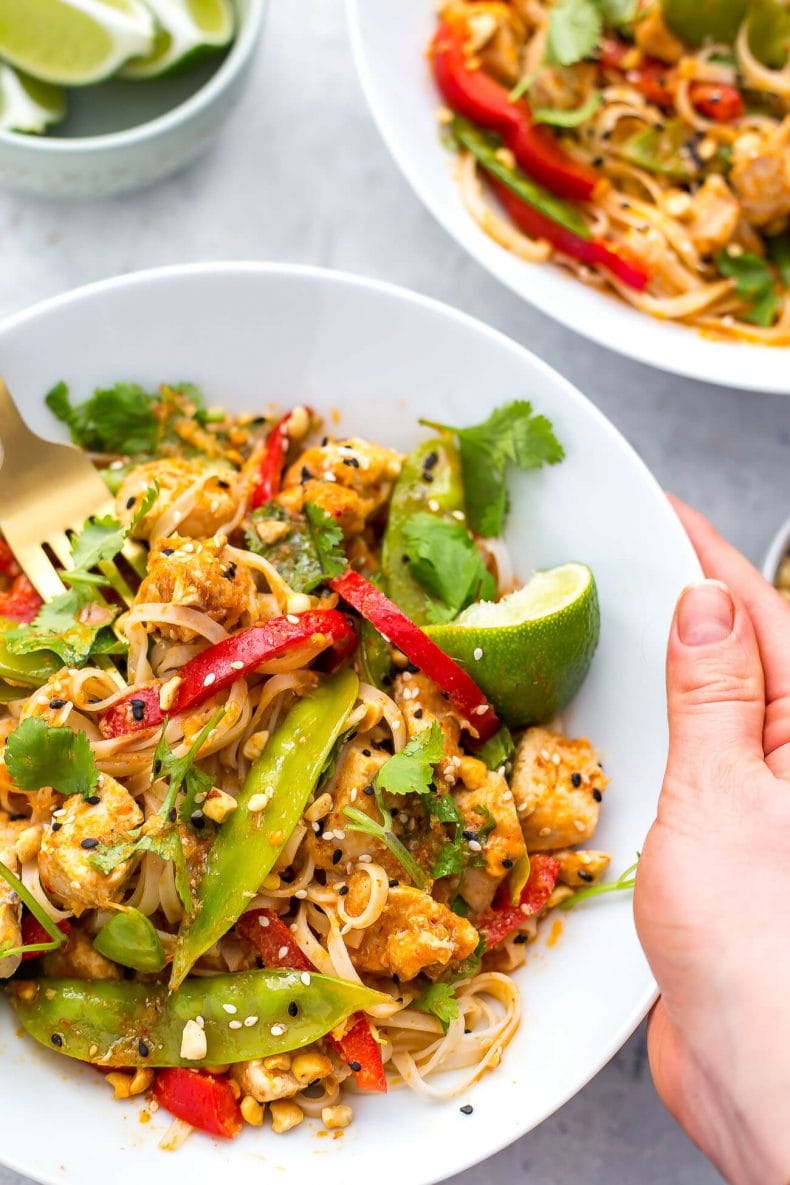 Instant Pot Red Curry Chicken Noodles