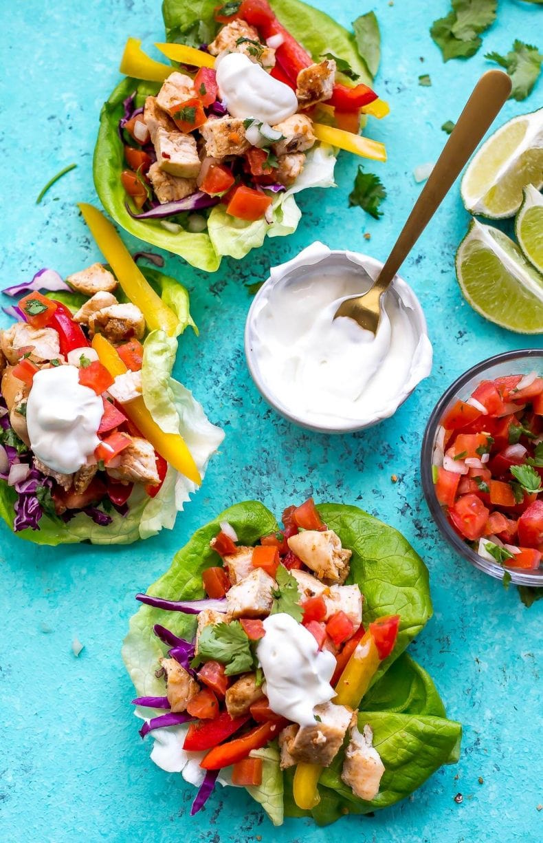 Low Carb Mexican Chicken Lettuce Wraps